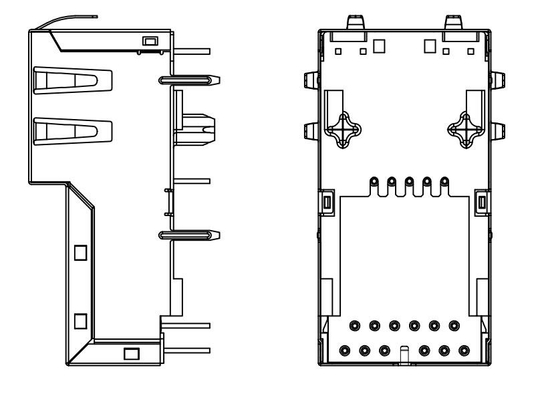 J1V-U7000NL 10GBASE-T 1X1 Port Konektor RJ45 Vertikal 4PAIR POE 60W TOP ENTRY
