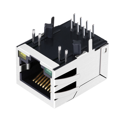 ARJM11A3-009-AB-ER2 100 BASE-T Port Tunggal RJ45 Magnetik Jack Tab Bawah Dengan G/Y Led