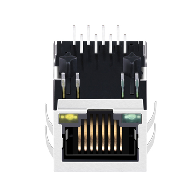 ARJM11A1-009-AB-EW2 100 BASE-T 8P8C Port Tunggal Konektor Magnetik RJ45 Tab Bawah