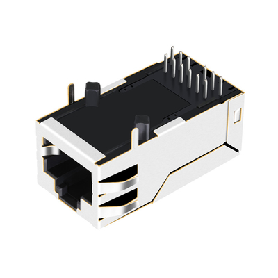 HFJT1-2GHPRL 2.5G BASE-T Port Tunggal PoE + Tubuh Panjang RJ45 FastJack Tidak Ada Tab LED UP 4PPoE 600mA