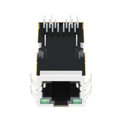 Konektor JGCG1T1004PW-GG RJ45 10G Base-T Magnetik Terintegrasi Untuk Aplikasi PoE++